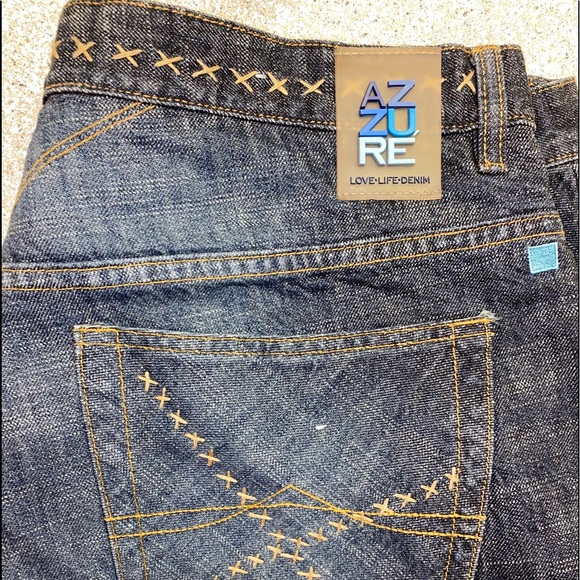Azure Denim Stitch Design Jeans Men’s - Picture 4 of 7